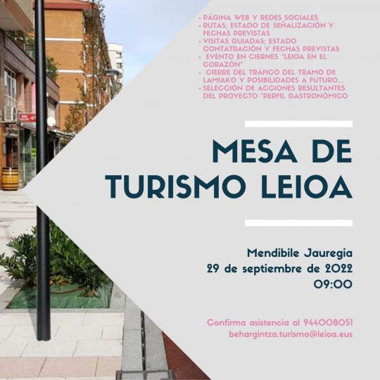 Leioa avanza en la implantación del plan estratégico de turismo header image