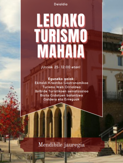 NUEVA EDICIÓN DE LA MESA DE TURISMO DE LEIOA header image