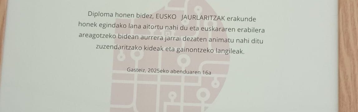 ITXASLEHORREK “HARROBI” ZIURTAGIRIA LORTU DU header image